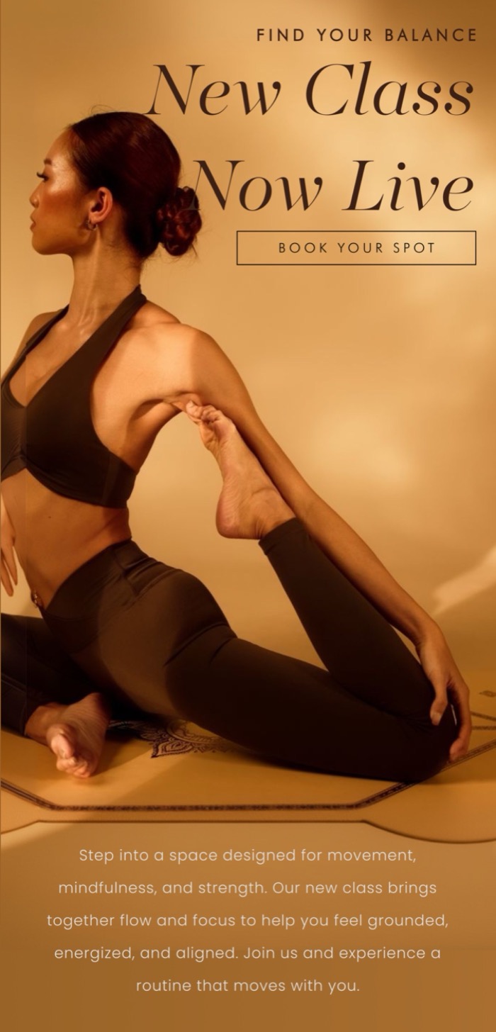 Yoga new class announcement